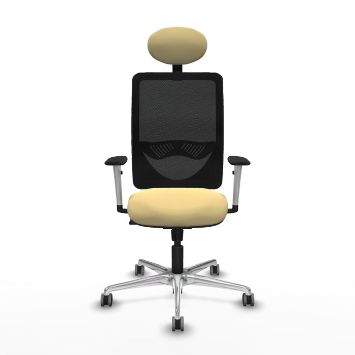 PIQUERAS Y CRESPO Silla de oficina Zulema con mecanismo Sincro, Crema y Negro PIQUERAS Y CRESPO Silla de oficina Zulema con mecanismo Sincro, Crema y Negro