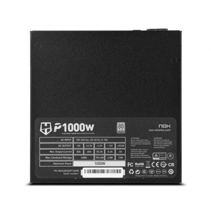 NOX Hummer P 1000W Platinum Edition Negro NOX Hummer P 1000W Platinum Edition Negro