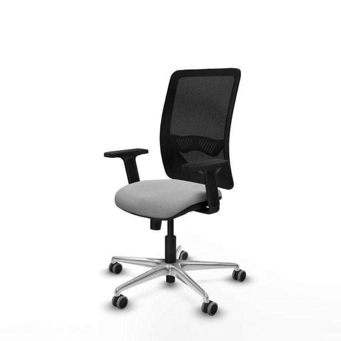 PIQUERAS Y CRESPO Silla de oficina Zulema con mecanismo Sincro, Gris claro y Negro PIQUERAS Y CRESPO Silla de oficina Zulema con mecanismo Sincro, Gris claro y Negro