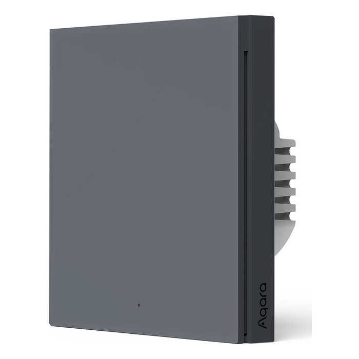 Aqara Smart Wall Switch H1 Gris (Sin Neutro, Un Solo Pulsador)