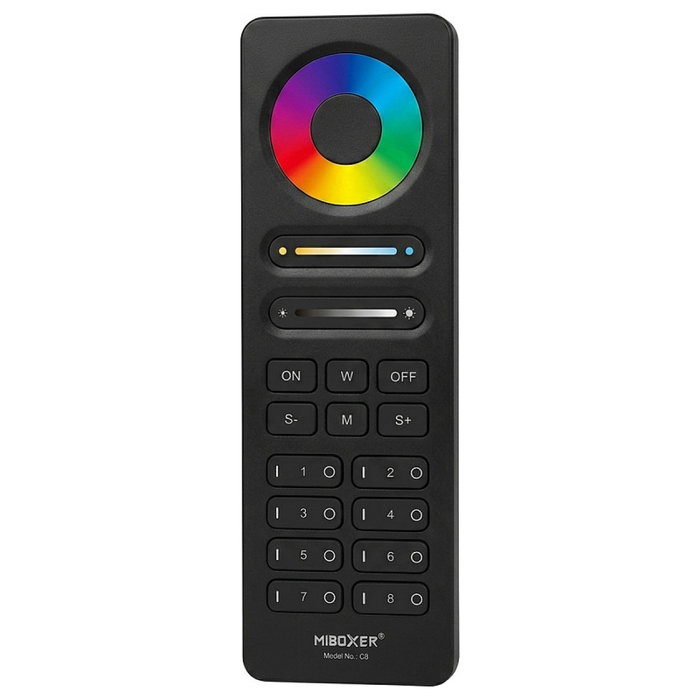 Miboxer Control remoto LED 2,4GHz 8-Zonas RGB+CCT para Mi-Light/MiBoxer Miboxer Control remoto LED 2,4GHz 8-Zonas RGB+CCT para Mi-Light/MiBoxer