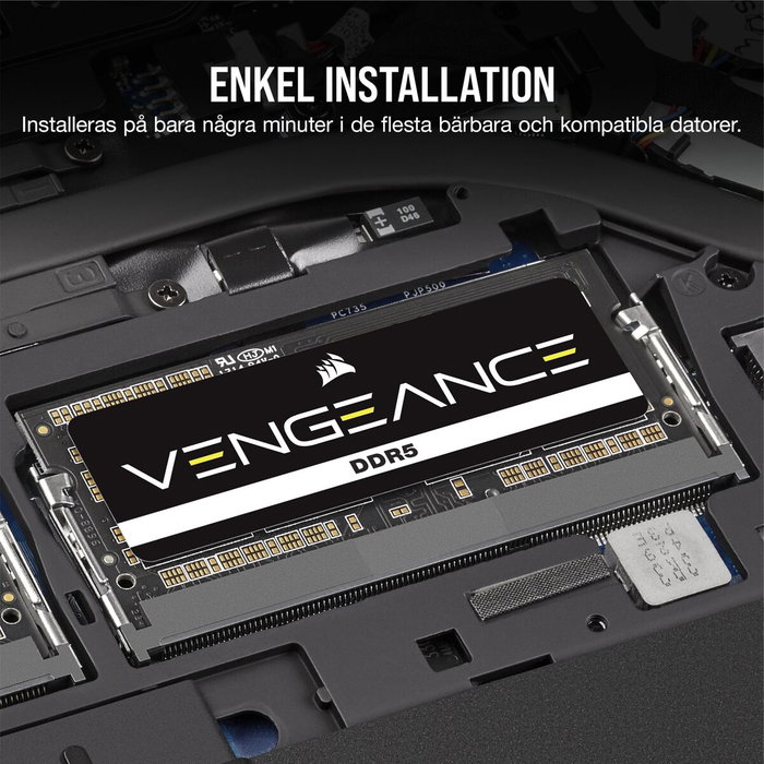 Corsair Vengeance CMSX32GX5M2A5600C48 32 GB (2 x 16 GB) DDR5 5600 MHz SO-DIMM Corsair Vengeance CMSX32GX5M2A5600C48 32 GB (2 x 16 GB) DDR5 5600 MHz SO-DIMM