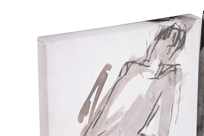 DKD Home Decor Set de 5 Cuadros Modernos sobre Lienzo y MDF, 25x25 cm