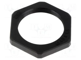 OBO BETTERMANN Tuerca M40 de poliamida negra con paso 1,5