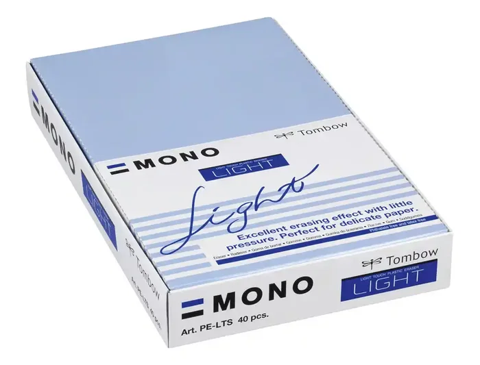 Tombow Goma de Borrar Mono Light Polimera PVC, Borrado Delicado, 13g