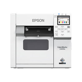 Epson CW-C4000e Impresora de Etiquetas a Color de Escritorio, Inyección de Tinta, 102 mm/s, 1200 x 1200 DPI, Tinta Negra Brillante, Blanco