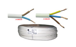 Cable Eléctrico Manguera 2x1,0 mm 100 mt Blanco