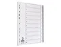 Q-connect Separador Numerico 1-10 Plastico Juego de 10 Separadores DIN A4 Multitaladro
