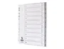 Q-connect Separador Numerico 1-10 Plastico Juego de 10 Separadores DIN A4 Multitaladro