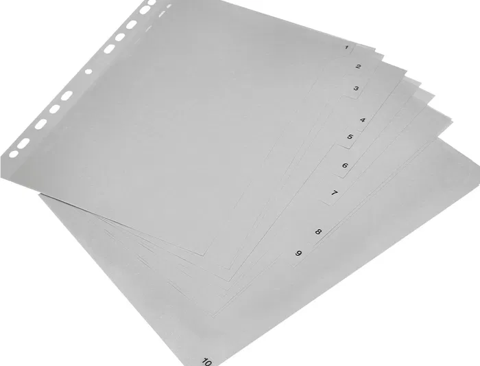 Q-connect Separador Numerico 1-10 Plastico Juego de 10 Separadores DIN A4 Multitaladro