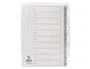 Q-connect Separador Numerico 1-10 Plastico Juego de 10 Separadores DIN A4 Multitaladro