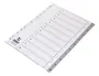 Q-connect Separador Numerico 1-10 Plastico Juego de 10 Separadores DIN A4 Multitaladro