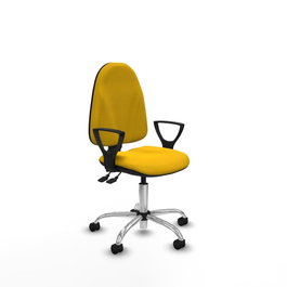 PIQUERAS Y CRESPO Silla de oficina Algarra con mecanismo Asincro, Amarillo