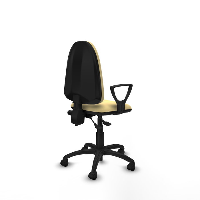 PIQUERAS Y CRESPO Silla de oficina Aýna color crema con brazos fijos
