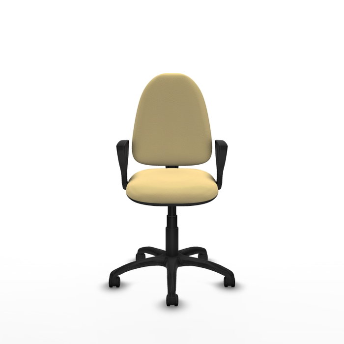 PIQUERAS Y CRESPO Silla de oficina Aýna color crema con brazos fijos
