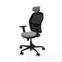 PIQUERAS Y CRESPO Silla de oficina Jorquera con mecanismo Sincro/Traslack Gris y Negro