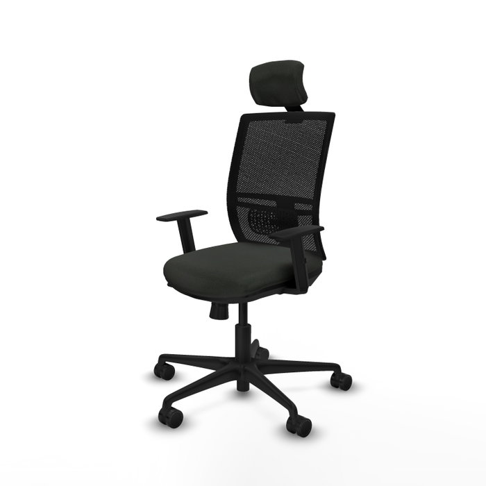 PIQUERAS Y CRESPO Silla de oficina Yunquera con mecanismo Sincro/Traslack Negra PIQUERAS Y CRESPO Silla de oficina Yunquera con mecanismo Sincro/Traslack Negra