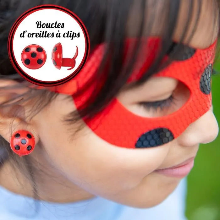 Bandai 3701405824044 Disfraz Ladybug Set Transformación Máscara Yoyo Pendientes Kwami Tikki Miraculous Ladybug