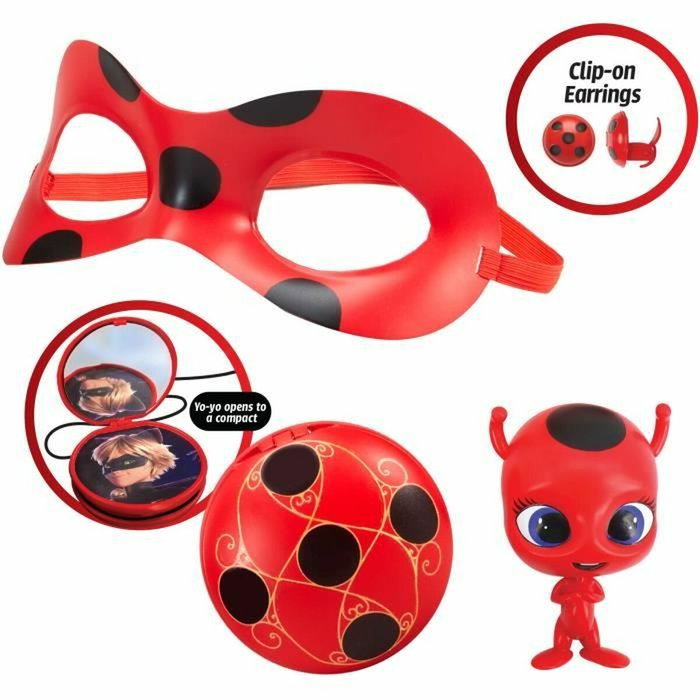 Bandai Disfraz de Ladybug - Set de transformación con máscara, yoyo y pendientes de Kwami Tikki