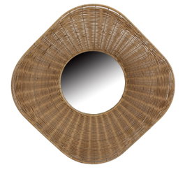 DKD Home Decor Espejo de Ratán 102x13,5x102 cm