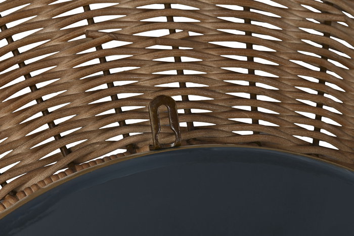 DKD Home Decor Espejo Balines Ratan 102 x 102 x 13.5 cm