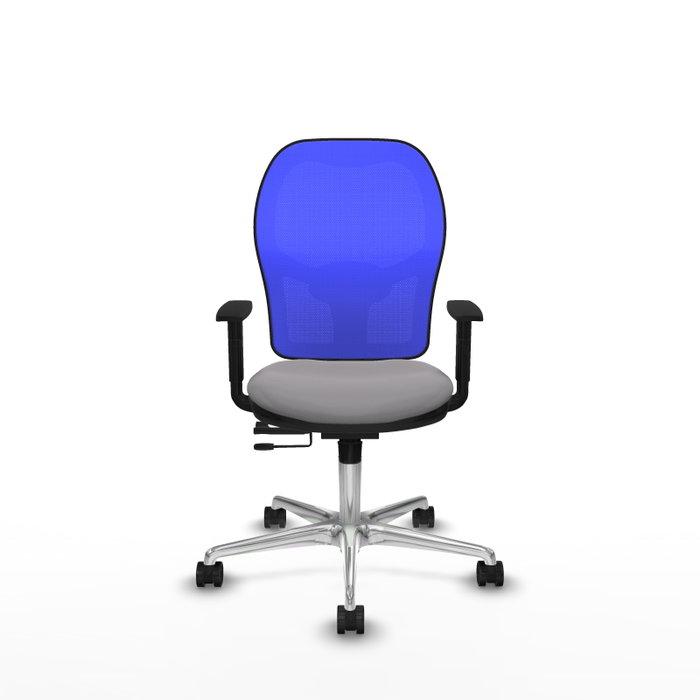 PIQUERAS Y CRESPO Silla de oficina Jorquera con mecanismo Sincro/Traslack Gris y Azul