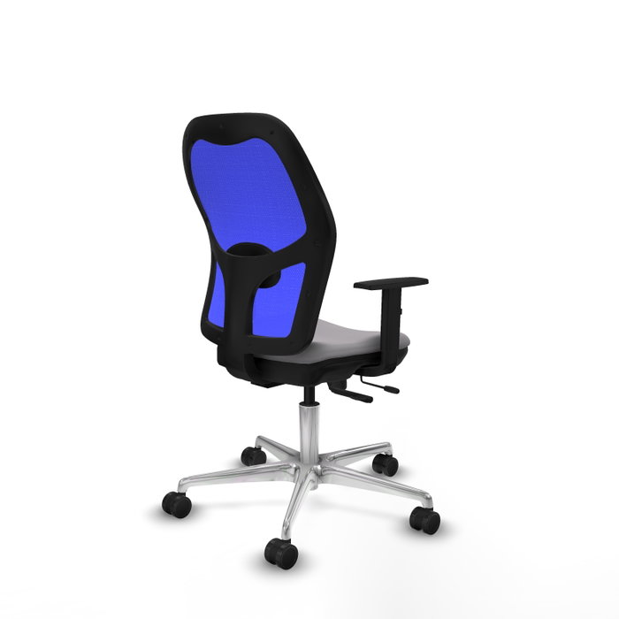 PIQUERAS Y CRESPO Silla de oficina Jorquera con mecanismo Sincro/Traslack Gris y Azul
