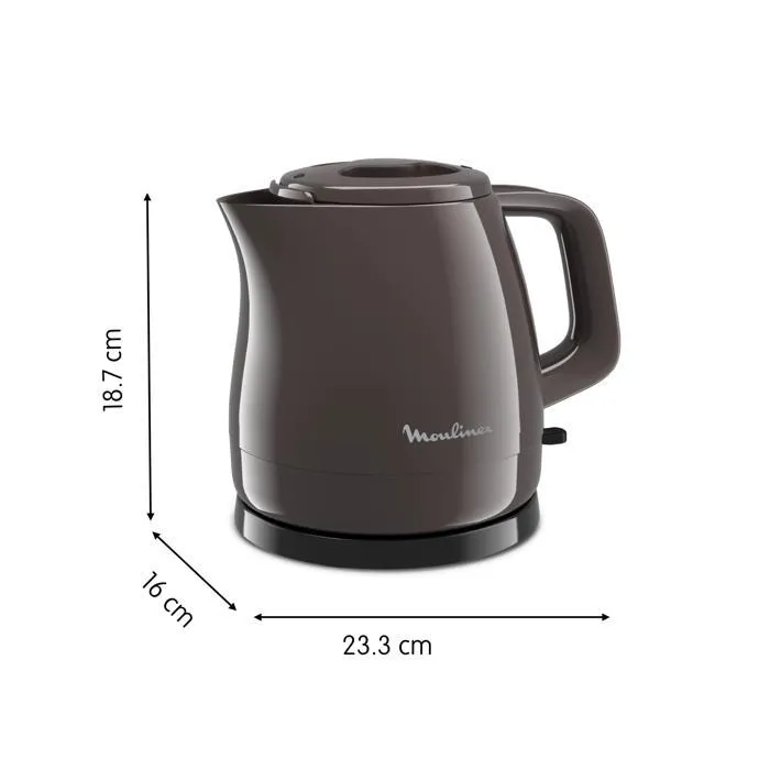 Moulinex Hervidor eléctrico inalámbrico, 0,8 L, Filtro antical, Apagado automático, Tapa con cerradura, Rio BY153910