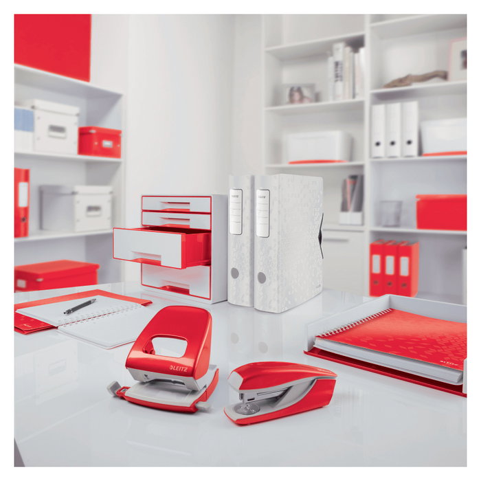 LEITZ Grapadora eléctrica NeXXt Series WOW 5566 rojo metálico LEITZ Grapadora eléctrica NeXXt Series WOW 5566 rojo metálico