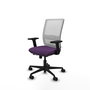 PIQUERAS Y CRESPO Silla de oficina Haches, Mecanismo Sincro/Traslack, Morado/Blanco