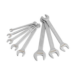 Workpro Juego de Llaves Fijas de dos Bocas 8 Piezas Cromo Vanadio (6-7,8-9,10-11,12-13,14-15,16-17,18-19,20-22 mm)