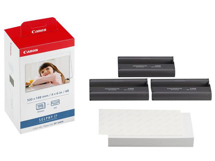 Canon KP-108IN Pack de Papel Fotográfico para Impresora SELPHY, 108 Hojas Canon KP-108IN Pack de Papel Fotográfico para Impresora SELPHY, 108 Hojas