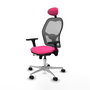 PIQUERAS Y CRESPO Silla de oficina Jorquera Rosa y Gris