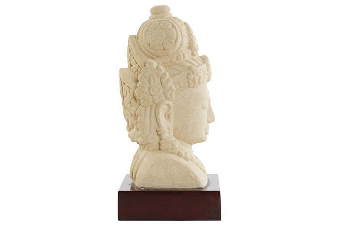 DKD Home Decor Busto de Deidad Javanesa en Cemento DKD Home Decor Busto de Deidad Javanesa en Cemento