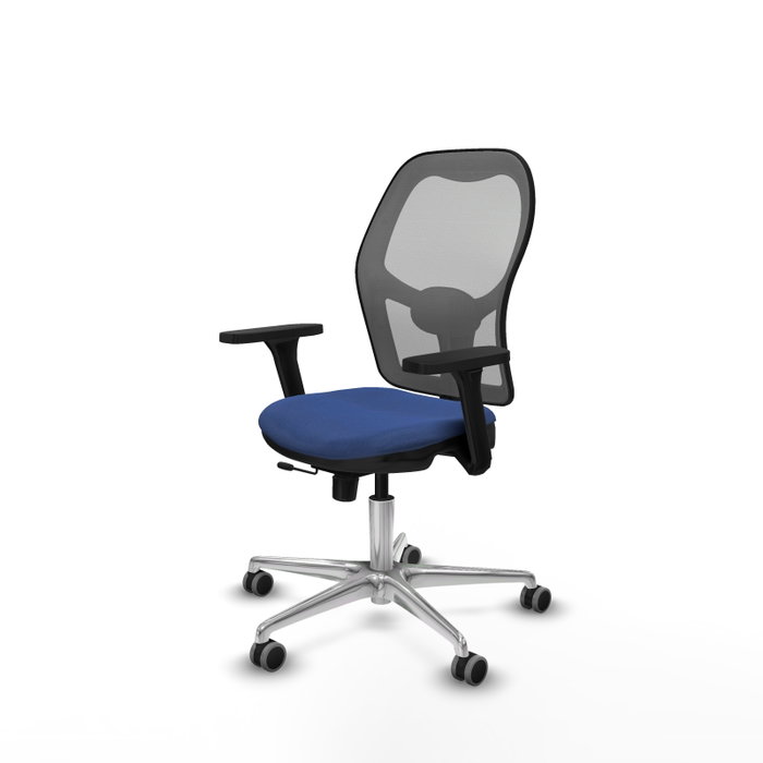 PIQUERAS Y CRESPO Silla de oficina Jorquera con mecanismo Sincro/Traslack, Azul marino y Gris