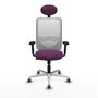 PIQUERAS Y CRESPO Silla de oficina Zulema Morado y Blanco