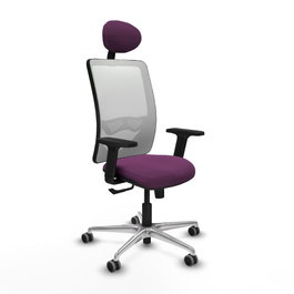 PIQUERAS Y CRESPO Silla de oficina Zulema Morado y Blanco