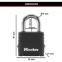 Master Lock M178EURD Candado de Alta Seguridad con Combinación, Cuerpo de Acero y Arco de Aleación de Boro, Diseñado para Uso en Exteriores, Resistencia al Corte