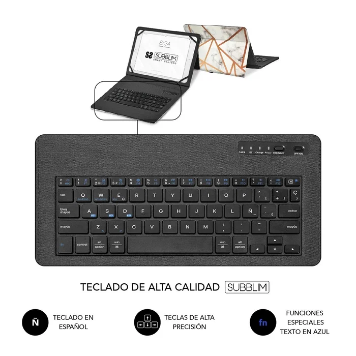 Subblim Keytab Pro BT Trendy Mármol Blanco Funda con Teclado para Tablet Subblim Keytab Pro BT Trendy Mármol Blanco Funda con Teclado para Tablet