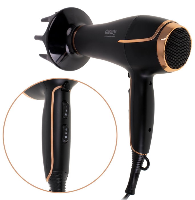 ADLER Secador de pelo 2200W con difusor y concentrador