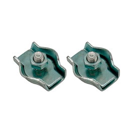 Edm Sujetacable Plano Simple Sjt03 5 mm Galvanizado Acero Blister 2 uds