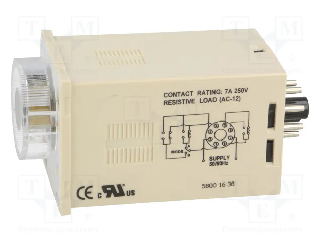 LOVATO ELECTRIC 31L48TPBM240 Relé de tiempo DPDT 24-240VAC LOVATO ELECTRIC 31L48TPBM240 Relé de tiempo DPDT 24-240VAC