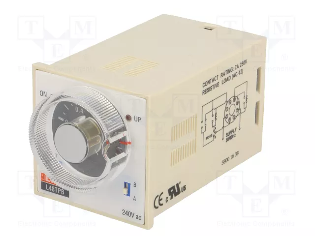 LOVATO ELECTRIC 31L48TPBM240 Relé de tiempo DPDT 24-240VAC LOVATO ELECTRIC 31L48TPBM240 Relé de tiempo DPDT 24-240VAC