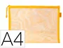 Liderpapel Bolsa zipper bag de Poliéster Transpirable Multiusos Din A4, Amarillo