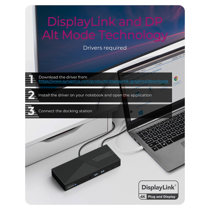 ICY BOX IB-DK2246AC Hybrid Docking Station Negra