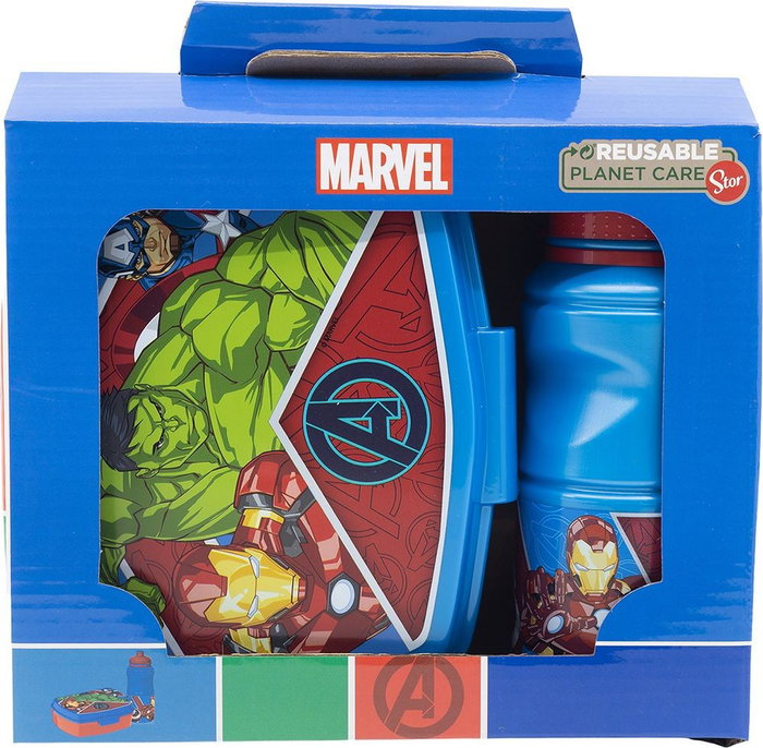 Set de Fiambrera y Bidón The Avengers CZ11275 380 ml 17 cm Plástico