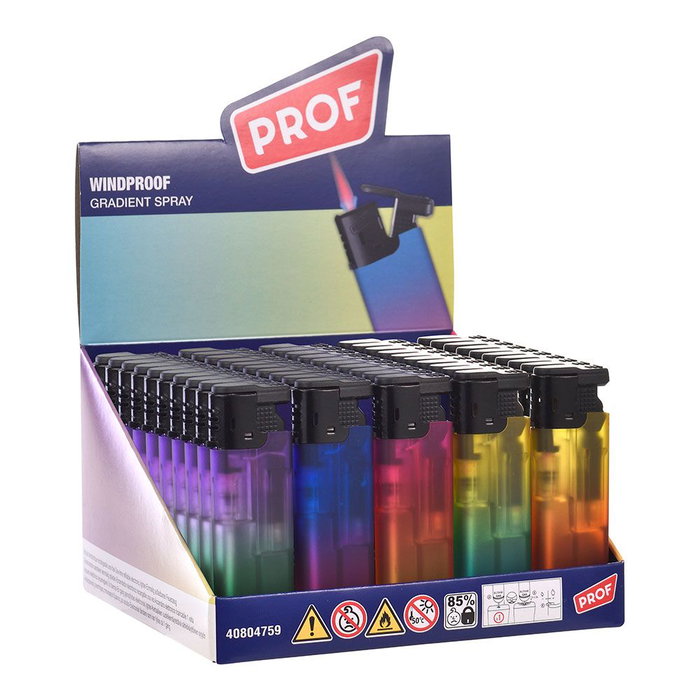 Prof Encendedor Electrónico Antiviento Gradient Spray Colores Surtidos