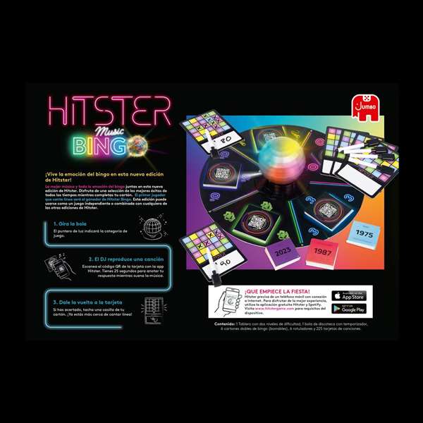 Diset Hitster Bingo Juego de Mesa de Cartas con Éxitos Musicales para Mayores de 16 Años