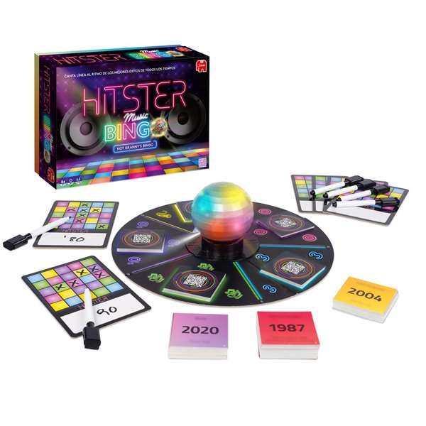 Diset Hitster Bingo Juego de Mesa de Cartas con Éxitos Musicales para Mayores de 16 Años