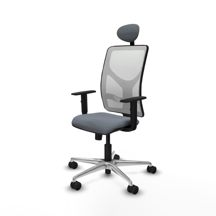 PIQUERAS Y CRESPO Silla de oficina Motilla con mecanismo Sincro, Gris y Blanco PIQUERAS Y CRESPO Silla de oficina Motilla con mecanismo Sincro, Gris y Blanco